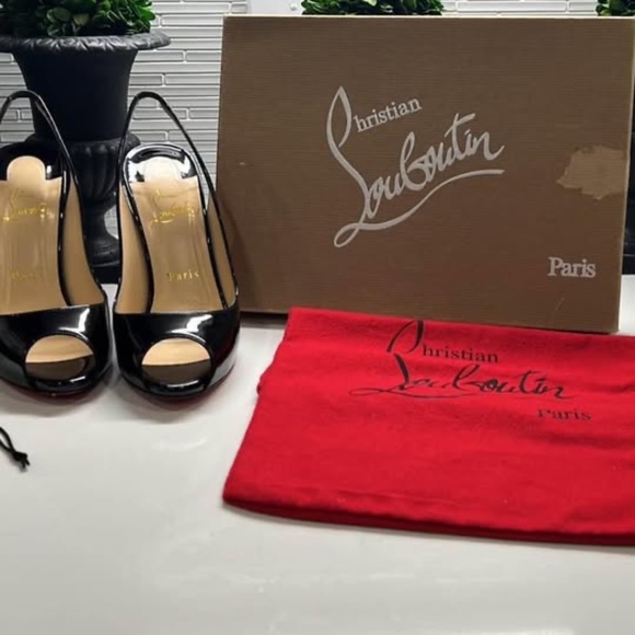 CHRISTIAN LOUBOUTIN GAMMA TALON 120 PATENT LEATHER. SIZE 38.5 / 8 1/2 - Picture 15 of 16